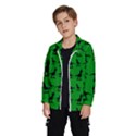 Dinos on a green background Kids  Windbreaker View2