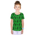 Dinos on a green background Kids  One Piece T-Shirt View1