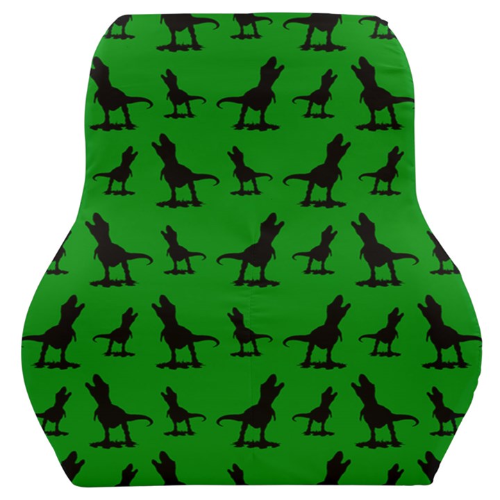 Dinos on a green background Car Seat Back Cushion 