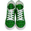 Dinos on a green background Women s Hi-Top Skate Sneakers View1