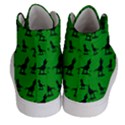 Dinos on a green background Women s Hi-Top Skate Sneakers View4