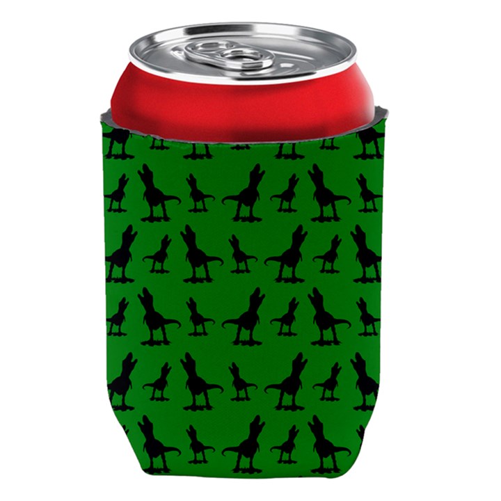 Dinos on a green background Can Holder