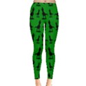 Dinos on a green background Inside Out Leggings View3