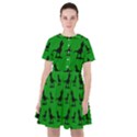 Dinos on a green background Sailor Dress View1