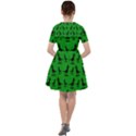 Dinos on a green background Sailor Dress View2