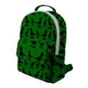 Dinos on a green background Flap Pocket Backpack (Large) View1