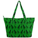 Dinos on a green background Full Print Shoulder Bag View2