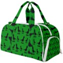 Dinos on a green background Burner Gym Duffle Bag View1