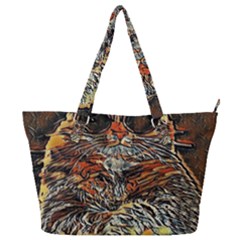 Cats Are Cooler Cat In Glasses Full Print Shoulder Bag by ConteMonfrey