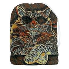 Cats Are Cooler Cat In Glasses Drawstring Pouch (3xl) by ConteMonfrey