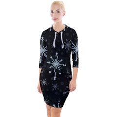 The Most Beautiful Stars Quarter Sleeve Hood Bodycon Dress by ConteMonfrey