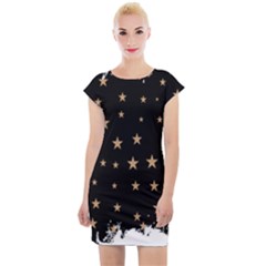 Little Stars Pattern Cap Sleeve Bodycon Dress by ConteMonfrey