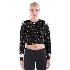 Little Stars Pattern Cropped Sweatshirt