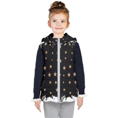 Little Stars Pattern Kids  Hooded Puffer Vest