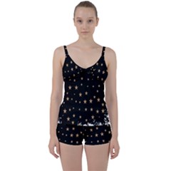 Little Stars Pattern Tie Front Two Piece Tankini by ConteMonfrey