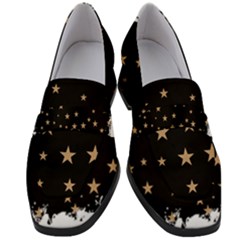 Little Stars Pattern Women s Chunky Heel Loafers by ConteMonfrey