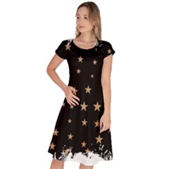 Little Stars Pattern Classic Short Sleeve Dress by ConteMonfrey