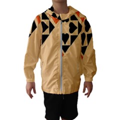 Aesthetic Hearts Kids  Hooded Windbreaker