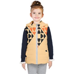 Aesthetic Hearts Kids  Hooded Puffer Vest