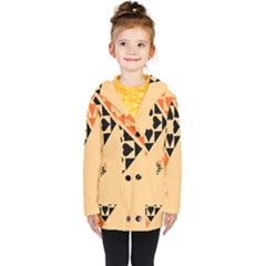 Aesthetic Hearts Kids  Double Breasted Button Coat by ConteMonfrey