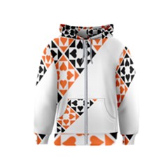 Aesthetic Hearts Kids  Zipper Hoodie