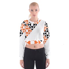 Aesthetic Hearts Cropped Sweatshirt