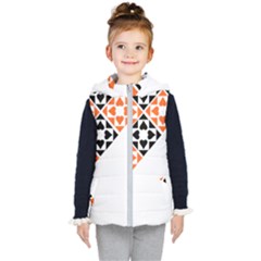 Aesthetic Hearts Kids  Hooded Puffer Vest