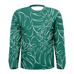 Tropical Green Monstera  Men s Long Sleeve T-shirt