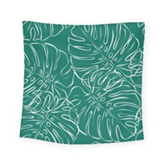 Tropical Green Monstera  Square Tapestry (small)