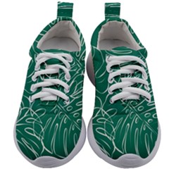 Tropical Green Monstera  Kids Athletic Shoes by ConteMonfrey