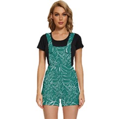 Tropical Green Monstera  Short Overalls by ConteMonfrey