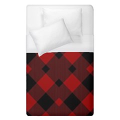 Red Diagonal Plaid Big Duvet Cover (single Size) by ConteMonfrey