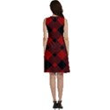 Red Diagonal Plaid Big Classic Skater Dress View4