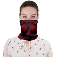 Red Diagonal Plaid Big Face Covering Bandana (adult) by ConteMonfrey