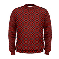 Red Diagonal Plaids Men s Sweatshirt