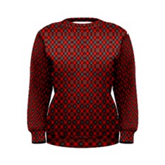 Red Diagonal Plaids Women s Sweatshirt