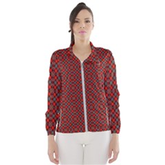 Red Diagonal Plaids Women s Windbreaker