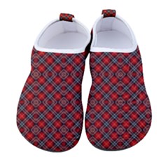 Red Diagonal Plaids Women s Sock-style Water Shoes by ConteMonfrey