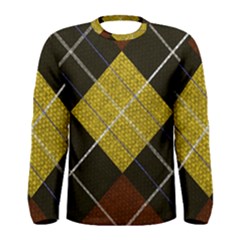 Yellow Plaid Men s Long Sleeve T-shirt