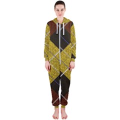 Yellow Plaid Hooded Jumpsuit (ladies)