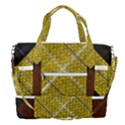 Yellow Plaid Sports Shoulder Bag with Shoes Compartment View2