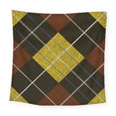 Yellow Plaid Square Tapestry (large)