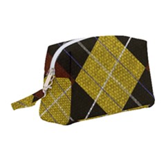 Yellow Plaid Wristlet Pouch Bag (medium) by ConteMonfrey