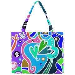 Crazy Pop Art - Doodle Hearts  Mini Tote Bag by ConteMonfrey