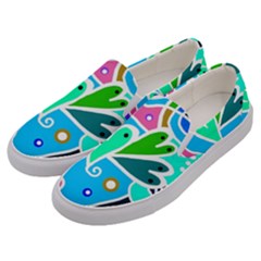 Crazy Pop Art - Doodle Hearts  Men s Canvas Slip Ons by ConteMonfrey