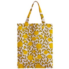 Yellow Flowers Roses On The Wall Lemons Zipper Classic Tote Bag by ConteMonfrey