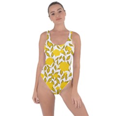 Yellow Flowers Roses On The Wall Lemons Bring Sexy Back Swimsuit by ConteMonfrey