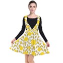 Yellow Flowers Roses On The Wall Lemons Plunge Pinafore Dress View1