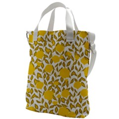 Yellow Flowers Roses On The Wall Lemons Canvas Messenger Bag by ConteMonfrey