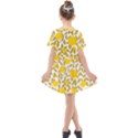 Yellow Flowers Roses On The Wall Lemons Kids  Short Sleeve Shirt Dress View2